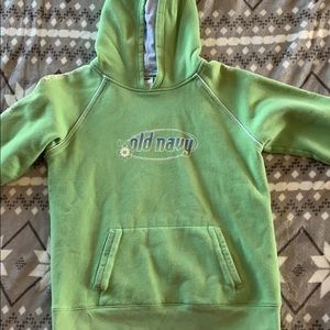 Old navy lt green hoodie size 16 girls